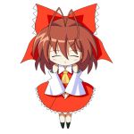  brown_hair chibi clannad cosplay furukawa_nagisa hakurei_reimu hakurei_reimu_(cosplay) lowres nakahara_mai seiyuu_connection seiyuu_joke shinya short_hair super_deformed touhou 