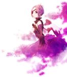  1girl breasts chrome_dokuro dress eyepatch katekyo_hitman_reborn purple_hair short_hair solo violet_eyes 