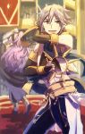  1boy 1girl arabian_clothes ass azur_(fire_emblem) blush fingerless_gloves fire_emblem fire_emblem:_kakusei fire_emblem_heroes gloves hair_between_eyes jewelry long_hair mother_and_son olivia_(fire_emblem) open_mouth short_hair smile twintails weapon 