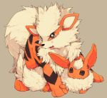  arcanine closed_mouth commentary_request crying fang flareon frown grey_background grey_eyes hideko_(l33l3b) looking_away no_humans parted_lips pokemon pokemon_(creature) simple_background tears 