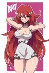  1girl bare_legs bare_shoulders bigdead93 blush breasts cleavage covered_navel dress female fire_emblem fire_emblem:_kakusei highres large_breasts legs long_hair looking_at_viewer nightgown nintendo red_eyes redhead skirt smile solo cordelia_(fire_emblem) very_long_hair 