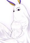  &lt;o&gt;_&lt;o&gt; 1girl blanket breasts commentary_request cosplay fate/grand_order fate_(series) hairband large_breasts medjed medjed_(cosplay) nitocris_(fate/grand_order) nitocris_(swimsuit_assassin)_(fate) onsoku_maru simple_background skin_tight solo upper_body white white_background 