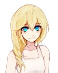  1girl artist_request blonde_hair blue_eyes breasts cleavage dress kingdom_hearts kingdom_hearts_ii namine short_hair solo source_request 