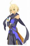  blonde_hair elbow_gloves emil_castagnier fingerless_gloves gloves green_eyes male namco official_art scarf smile tales_of_(series) tales_of_symphonia tales_of_symphonia_knight_of_ratatosk 