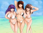  bikini crossover dead_or_alive funky-harem hitomi king_of_fighters lei_fang shiny shiny_skin shu-z swimsuit 