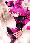  1girl bad_end_happy fingerless_gloves foreshortening gloves hoshizora_miyuki outstretched_arm outstretched_hand pink_eyes pink_hair precure smile_precure! solo tima 