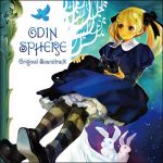  alice_(odin_sphere) blonde_hair blue_eyes cat cd_cover cover dress george_kamitani lowres odin_sphere official official_art ribbon socrates socrates_(odin_sphere) soundtrack title_drop twintails 