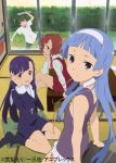  blue_hair brown_hair everyone kannagi living_room mikuriya_jin nagi official_art pillow pillows purple_eyes purple_hair red_hair redhead uniform violet_eyes zange 