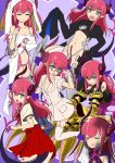  1girl armor armored_boots asymmetrical_horns bag bare_shoulders bb_(fate/extra_ccc) bb_(fate/extra_ccc)_(cosplay) bespectacled blue_eyes blush blush_stickers boots breasts claws cosplay crotch_plate dragon_tail fate/extra fate/extra_ccc fate/extra_ccc_fox_tail fate/grand_order fate_(series) garter_straps glasses hair_ribbon hakama hat horns japanese_clothes lancer_(fate/extra_ccc) long_hair long_sleeves looking_at_viewer meltlilith meltlilith_(cosplay) multiple_views navel nurse nurse_cap o-ring open_mouth passion_lip passion_lip_(cosplay) pink_hair pointy_ears red_hakama revealing_clothes ribbon robisonjr rojiura_satsuki:_chapter_heroine_sanctuary saber_(fate/extra_ccc_fox_tail) saber_(fate/extra_ccc_fox_tail)_(cosplay) school_bag sesshouin_kiara sesshouin_kiara_(cosplay) short_sleeves shoulder_bag small_breasts smile tail thigh-highs thinking underwear v_over_eye veil 