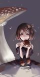  1girl breasts chara_(undertale) dress highres red_eyes short_hair shousan_(hno3syo) solo undertale 