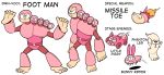  car closed_mouth cyan_eyes english feet ground_vehicle highres missile motor_vehicle multiple_heads no_humans open_mouth original pig pink pun robot rockman shenanimation simple_background slippers toes white_background 