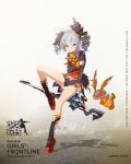  1girl artist_request bangs benghuai_xueyuan black_legwear blazer bronya_zaychik brown_shorts character_name closed_mouth copyright_name crossover drill_hair earrings expressionless full_body girls_frontline gun hair_between_eyes highres holding holding_arm holding_gun holding_weapon jacket jewelry knee_up kneehighs long_hair looking_at_viewer mary_janes official_art open_blazer open_clothes open_jacket red_footwear rifle shadow shoes short_shorts shorts sidelocks sniper_rifle solo stuffed_animal stuffed_bunny stuffed_toy thighs torn_clothes torn_shorts tsurime twintails vest watermark weapon web_address 