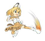  1girl artist_request commentary_request gai_(final_fight) kemono_friends kicking serval_(kemono_friends) solo tagme 