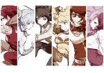  6+girls alternate_costume ask_(askzy) beret blake_belladonna coco_adel color_connection hat multiple_girls neo_(rwby) ruby_rose rwby sunglasses weiss_schnee yang_xiao_long 