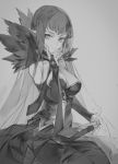  1girl assassin_of_red fate/grand_order fate_(series) hong monochrome solo 