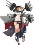  1girl :d arm_behind_head azur_lane bandaid bandaid_on_leg bangs belt belt_buckle black_belt black_gloves black_legwear blonde_hair blue_coat blue_eyes blue_neckwear breasts buckle buttons california_(azur_lane) cleavage coat detached_collar dress eyebrows facing_away fingerless_gloves fingernails floating_hair full_body gloves grey_footwear jacket_on_shoulders knees_together_feet_apart long_sleeves looking_away looking_to_the_side machinery medium_breasts microdress necktie no_bra official_art open_clothes open_coat open_mouth panties pantyshot pantyshot_(standing) pouch short_dress short_hair short_necktie sideboob simple_background smile solo standing thigh_strap tongue transparent_background turret underwear white_dress white_panties xiao_yeyouxi 