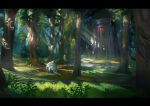  animal building day fantasy forest nature no_humans original outdoors ox_(baallore) scenery 