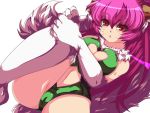  1girl animal_ears breasts brown_eyes cat_ears cat_tail cleavage cleavage_cutout green_leotard large_breasts leotard long_hair looking_at_viewer narura navel_cutout perisie_(star_ocean) pink_hair ponytail simple_background solo star_ocean star_ocean_first_departure tail whisker_markings white_background 