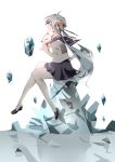  1girl ahoge bxr from_side full_body hatsune_miku highres long_hair school_uniform serafuku sitting skirt solo twintails very_long_hair vocaloid white_background 