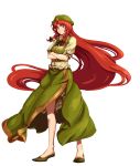  absurdres braid china_dress chinadress chinese_clothes crossed_arms hat highres hong_meiling long_hair red_eyes red_hair redhead ribbon shiba_murashouji solo touhou transparent_background twin_braids very_long_hair 