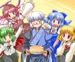  cake food kanoe_soushi morichika_rinnosuke mystia_lorelei pancake rumia team_9 touhou wriggle_nightbug 