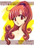  :o alternate_hairstyle dragon_quest dragon_quest_iv earrings face fu-ka jewelry long_hair open_mouth ponytail red_eyes red_hair redhead surprise surprised 
