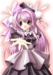   blush rabbit frilly lace long_hair open_mouth purple_hair violet_eyes  