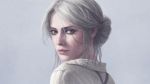  1girl astor_alexander ciri eyebrows green_eyes hair_bun highres lips looking_at_viewer nose pale_skin scar silver_hair suspenders the_witcher the_witcher_3 wallpaper 