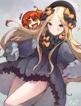  +++ 2girls :c :d abigail_williams_(fate/grand_order) absurdres bangs black_bow black_dress black_hat blonde_hair blue_eyes blush bow brown_eyes butterfly chibi closed_mouth commentary_request dress fate/grand_order fate_(series) flying_sweatdrops fujimaru_ritsuka_(female) hair_bow hands_in_sleeves hat highres long_hair long_sleeves looking_at_viewer multiple_girls open_mouth orange_bow orange_hair parted_bangs piliheros2000 riyo_(lyomsnpmp)_(style) signature smile very_long_hair 