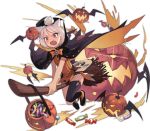 &gt;:o 1girl :o animal_ears azur_lane bangs bare_arms basket bat_wings black_cape black_choker black_eyes black_footwear black_legwear black_wings blush bob_cut bow bowtie broom broom_riding buttons candy candy_wrapper cape cat_ears choker crying crying_with_eyes_open dress eyebrows eyelashes facing_away fang fingernails flat_chest flight_deck food full_body halloween halloween_costume jack-o&#039;-lantern jong_tu lollipop looking_away machinery nose_blush official_art open_mouth orange_bow orange_dress orange_neckwear perspective pumpkin saliva shoes short_dress short_hair shouhou_(azur_lane) simple_background single_thighhigh solo sparkle star striped striped_legwear tears thigh-highs tongue topknot torn_cape torn_clothes transparent_background vertical-striped_legwear vertical_stripes white_hair wings zettai_ryouiki 