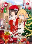  :&lt; :d :o amatsuka_poi arm_up bag bangs beret black_footwear black_hair blonde_hair blue_eyes blush boots box brown_coat brown_eyes brown_scarf brown_skirt building chijou_noko chikanoko christmas christmas_ornaments christmas_tree closed_mouth coat commentary_request eyebrows_visible_through_hair fingernails fur_collar gift gift_box hair_between_eyes handbag hat holding_bag jacket knee_boots long_hair merry_christmas mirror_writing open_mouth outdoors outstretched_arm pantyhose parted_lips pink_eyes pink_hair plaid plaid_scarf plaid_skirt pleated_skirt pointing print_scarf ragho_no_erika red_coat red_hat red_legwear scarf shoes short_twintails shoulder_bag skirt smile star star_in_eye triangle_mouth tsugou_makina twintails uchino_chika very_long_hair white_coat white_jacket white_scarf window winter_clothes winter_coat 