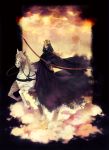  bow_(weapon) crown highres horse open_mouth shin_megami_tensei skeleton weapon white_rider xero 