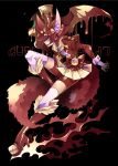  1girl animal_ears bangs bike_shorts black_background boots bow brown_cape brown_hair brown_hat cape character_name cure_chocolat dog_ears dog_tail extra_ears from_side full_body gloves hat juliet_sleeves kenjou_akira kirakira_precure_a_la_mode knee_boots long_sleeves magical_girl multicolored_hair ninomae precure profile puffy_sleeves red_bow red_eyes red_footwear red_shorts redhead shaded_face short_hair shorts shorts_under_skirt simple_background skirt solo standing standing_on_one_leg streaked_hair swept_bangs tail thigh-highs top_hat two-tone_hair white_gloves white_legwear white_skirt 