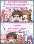  !? 1boy 2koma 4girls :3 :d ;d ?? ^_^ acorn_hair_ornament angelic_buster animal_ears armor bangs beamed_quavers black_gloves blank_eyes blue_eyes blue_sky blunt_bangs blush bow brown_hair character_request closed_eyes clouds comic commentary_request crescent crotchet dark_skin detached_sleeves dress drooling eyebrows_visible_through_hair faceless faceless_male fang fingerless_gloves flower fur-trimmed_sleeves fur_trim gloves hair_bow hair_ornament hair_ribbon heart high_ponytail holding holding_microphone horns index_finger_raised japanese_armor japanese_clothes leaf_hair_ornament long_hair maplestory microphone miko multiple_girls music musical_note nekono_rin one_eye_closed open_mouth pink_hair ponytail puffy_short_sleeves puffy_sleeves purple_hair purple_ribbon quaver red_ribbon ribbon shirt short_sleeves sidelocks singing sky sleeveless sleeveless_shirt smile sode spiky_hair sweat tail turn_pale twintails v-shaped_eyebrows very_long_hair wavy_mouth white_bow white_gloves white_hair white_shirt wide_sleeves yellow_dress 