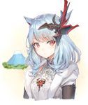 1girl animal_ears blue_hair blush cat_ears eyebrows_visible_through_hair final_fantasy final_fantasy_xiv fringe hair_ornament jewelry looking_at_viewer miqo&#039;te momoko_(momopoco) parted_lips red_eyes simple_background solo white_background 