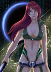  1girl absurdres breasts commentary_request green_eyes highres long_hair original redhead riichi_(rouchi) solo 