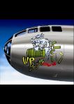  above_clouds aircraft airplane b-29_superfortress bomber cockpit flying holding_bomb machinery military military_vehicle no_humans nose_art touhou us_air_force vehicle weapon yamamoto_gonnohyoue 