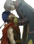  2boys armor blue_eyes blue_hair cape fire_emblem fire_emblem:_kakusei fire_emblem:_souen_no_kiseki fire_emblem_heroes gloves headband ike kometubu0712 male_focus male_my_unit_(fire_emblem:_kakusei) multiple_boys my_unit_(fire_emblem:_kakusei) robe short_hair smile super_smash_bros. white_hair yaoi 