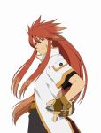  fingerless_gloves gloves green_eyes long_hair luke_fon_fabre male official_art red_hair redhead smile sword tales_of_(series) tales_of_the_abyss weapon white_background 