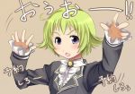  ahoge capella(sumaga) green_hair lowres painpa school_uniform short_hair sumaga sumaga_special translated translation_request 