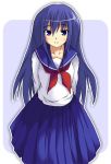  blue_hair long_hair school_uniform serafuku 