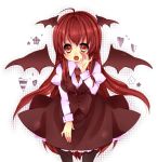  head_wings headwings koakuma long_hair mata pantyhose red_eyes red_hair redhead touhou wings 