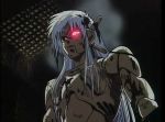  android black_magic_m-66 dark masamune_shirow red_eyes smoke white_hair 