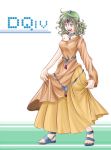  circlet cosplay costume_switch dragon_quest dragon_quest_iv dress green_hair hatori_naruyoshi heroine_(dq4) jewelry minea minea_(cosplay minea_(cosplay) necklace sandals short_hair smile solo 