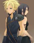  blonde_hair cloud_strife earrings final_fantasy final_fantasy_vii final_fantasy_vii_advent_children hijiri_ruka jewelry long_hair short_hair tifa_lockhart 