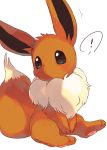  ! absurdres black_eyes closed_mouth eevee full_body hideko_(l33l3b) highres looking_at_viewer no_humans pokemon pokemon_(creature) simple_background sitting speech_bubble spoken_exclamation_mark white_background 
