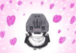  :3 apron blush chou-10cm-hou-chan_(suzutsuki&#039;s) closed_eyes heart kantai_collection maid maid_apron mikage_takashi no_humans robot smile white_apron 