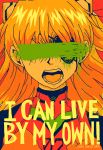  1girl censored character_name english eyepatch identity_censor limited_palette neon_genesis_evangelion omocat open_mouth plugsuit solo souryuu_asuka_langley upper_body 