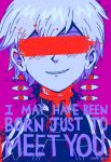  1boy censored character_name english eyes identity_censor limited_palette male_focus nagisa_kaworu neon_genesis_evangelion omocat plugsuit smile solo upper_body white_hair 