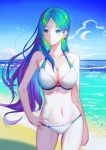  1girl bikini breasts cleavage freze highres ocean original summer swimsuit 